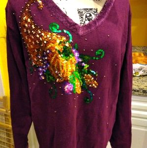 Thanksgiving day Sweater New ROYAL plum